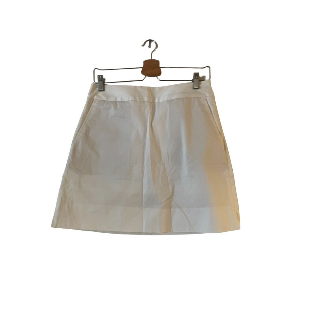 Clover by Bobby Jones‎ Golf Skirt Cotton Stretch Pockets Size 2 White New